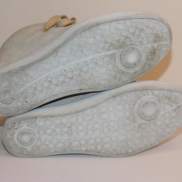 Coach Alexis High Top Wedge Sneakers Size 8.5M Suede - Picture 11 of 11